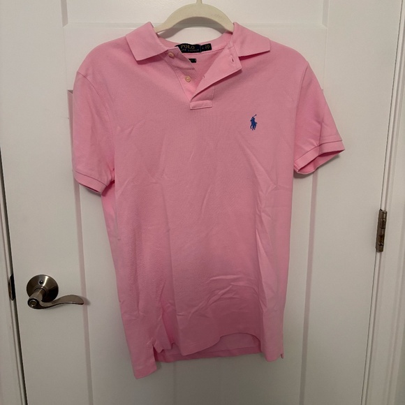 Ralph Lauren Slim Fit Polo Shirt - Pink - Men's Small - Picture 1 of 3